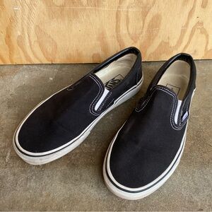 Black and White Slip On Vans